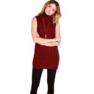 Brave Soul Medium Roll Neck Knit Red Dress